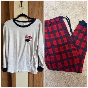 Deerfoams Mama Bear Christmas Pajama Set